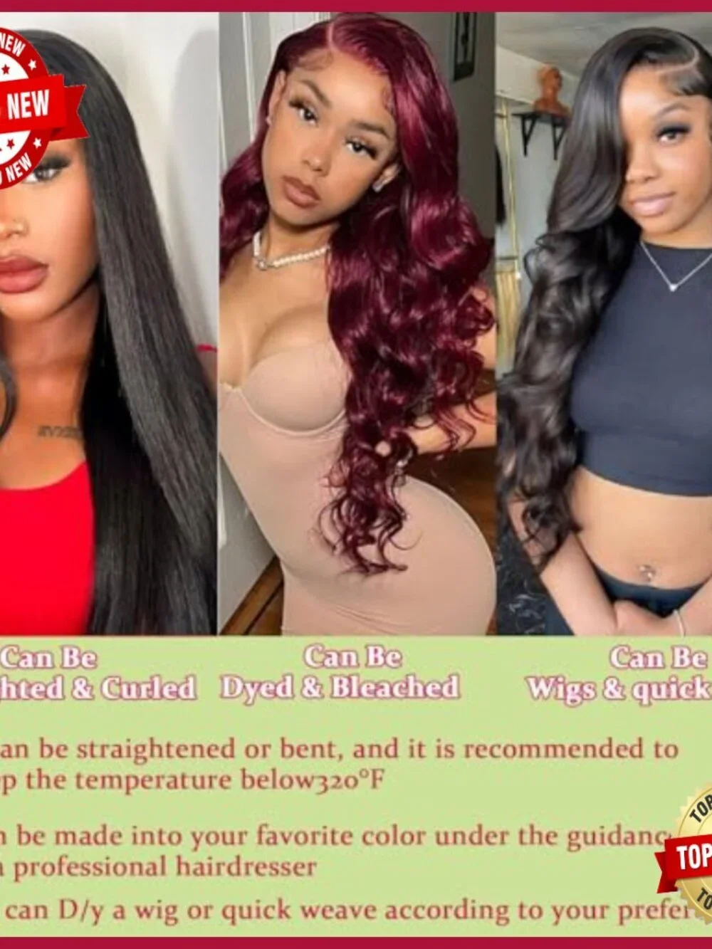 Brazilian Body Wave Human Hair Extensions 16 18 20 Inch 3 Bundles
